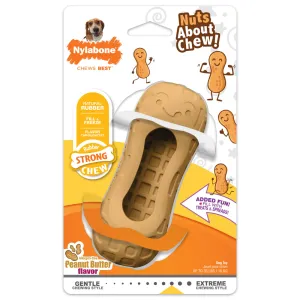 Nylabone Strong Chew Fillable Peanut Dog Toy (Medium/Wolf - Up to 35 lbs.)