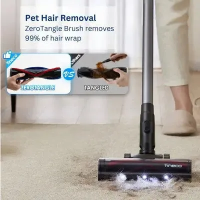 Open Box - Tineco GO Pet Cordless Stick Vacuum with ZeroTangle Brush Technology Seafoam