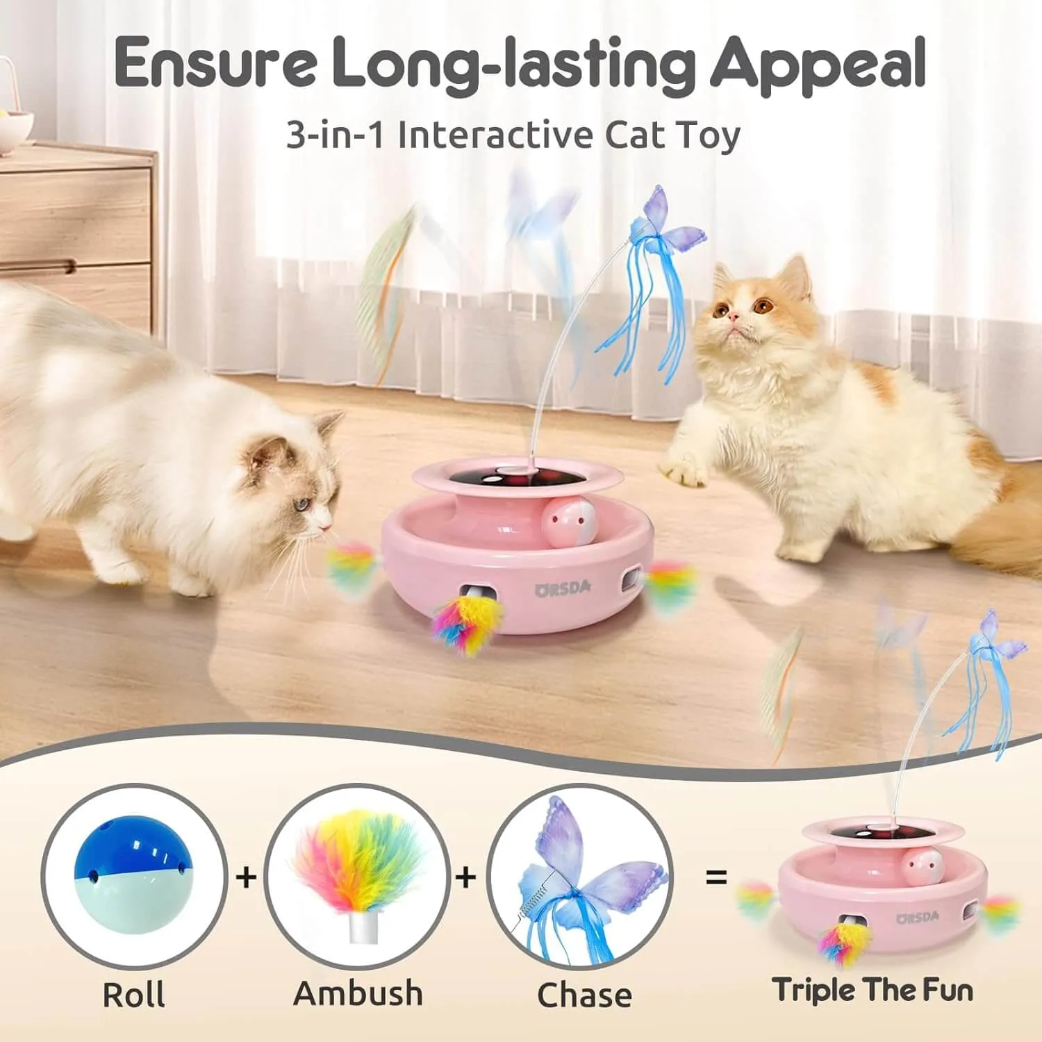 ORSDA 3-in-1 Cat Toys