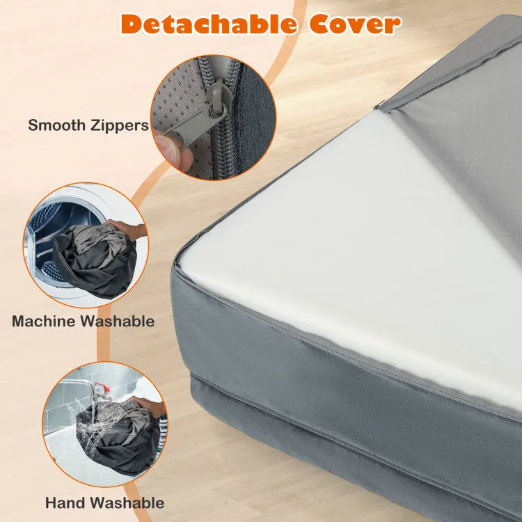 Orthopedic Memory Foam Bed with Headrest for Large Dogs