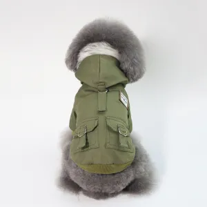 Pet / Dog Fashion Faux Fur Hooded Plush Parker