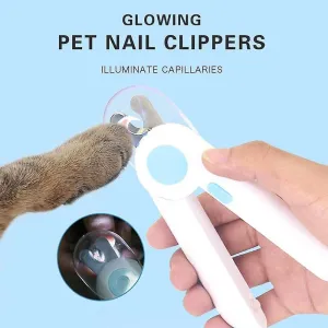 Pet nail tools pet nail clipper dog cat nail toe claw clippers scissor led light nails trimmer blue