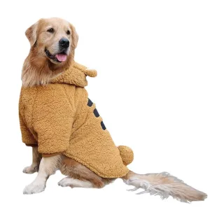 Pet Outfit Hoodie Thick Cotton Padded Clothes Big Dog Coat Jacket