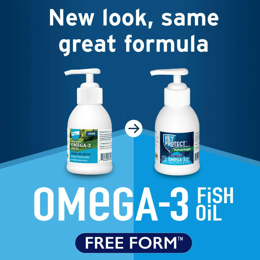 Pet Protect Omega-3 Free Form for Small Dogs & Cats, 4-oz