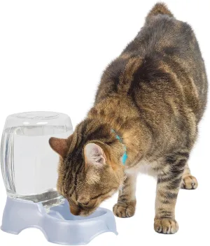 Petmate Pet Cafe Cat and Dog Water Dispenser - Water Bowl for Cats and Dogs, USA Made, .25 GAL, Pearl Ash Blue