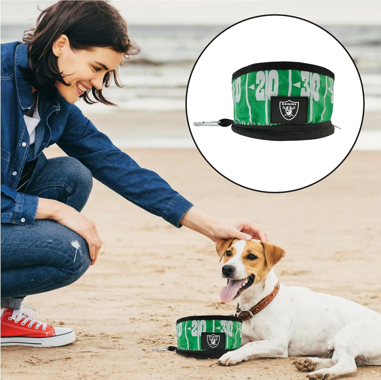 Pets First NFL Collapsible Pet Bowl