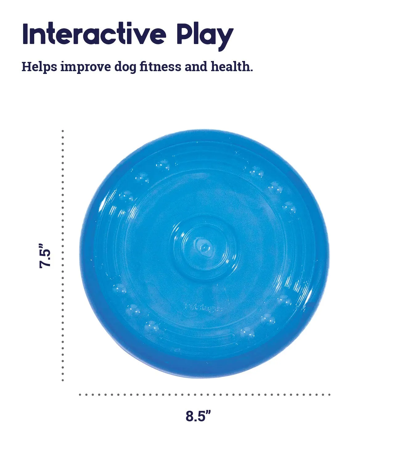 Petstages Orka Flyer Frisbee Dental Textured Rubber Chew and Fetch Dog Toy