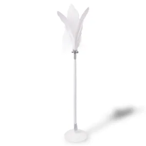 Pidan Kitten Cat Pet Chaser Wand Teaser Feather Interactive Play Fun Toy Suction Cup - white