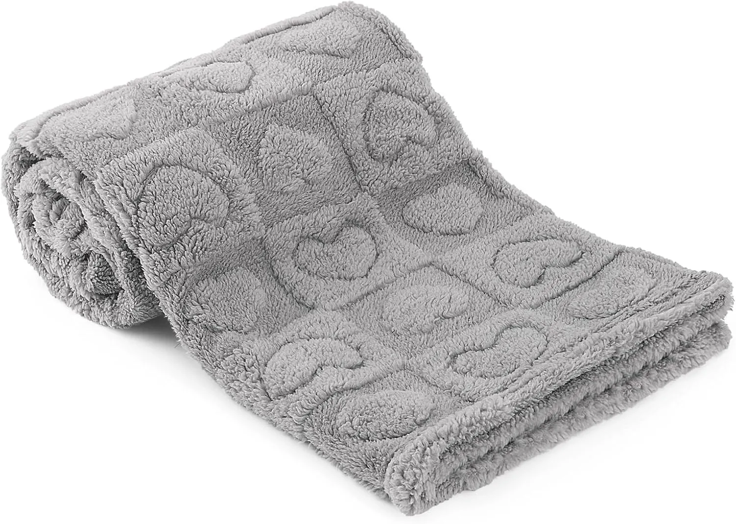 Plush Soft with Heart Checkered Baby Blanket,Fleece Infant Toddler Blankets for Girls Boys,Warm Lightweight Breathable Newborn Receiving Blankets for Crib Stroller 30"39" (Gray,Heart)
