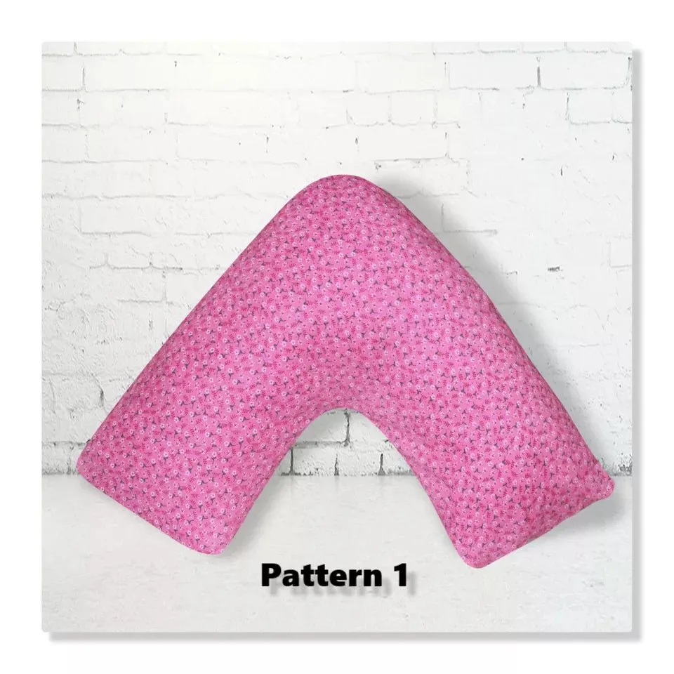 Polycotton Back & Neck Support Printed V Shaped Orthopedic//Pregnency Pilowcase