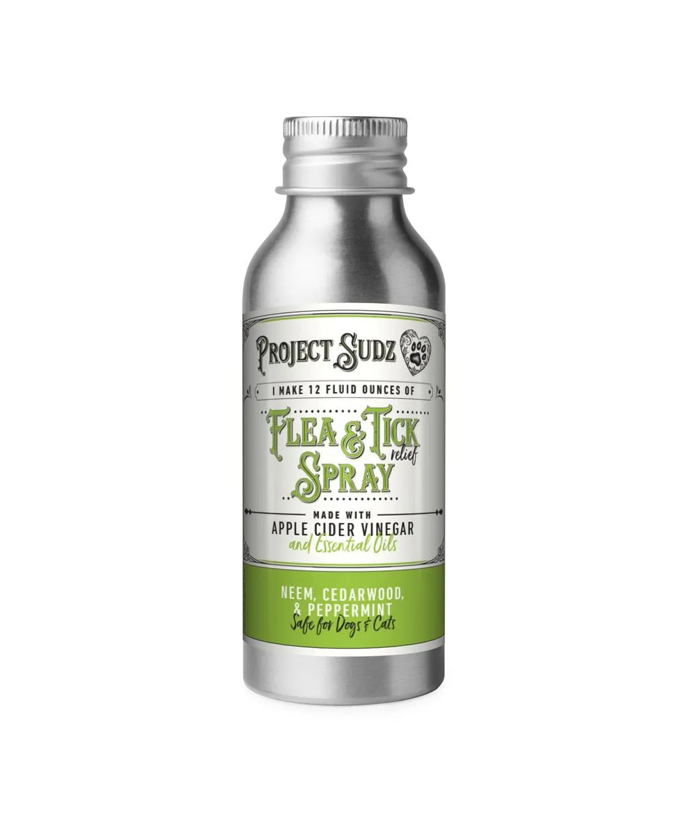 Project Sudz Flea & Tick Relief Spray Concentrate Cat and Dog Spray - 4 Oz