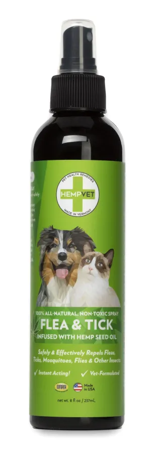 Reilly's Hempvet Flea and Tick Dog Spray - 8 Oz
