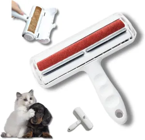 Roller Pet Hair Remover and Reusable Lint Roller - Cat and Dog Hair Remover for Furniture, Couch, Carpet, Clothing and Bedding - Portable, Multi-Surface Fur Removal Tool. Pet Grooming