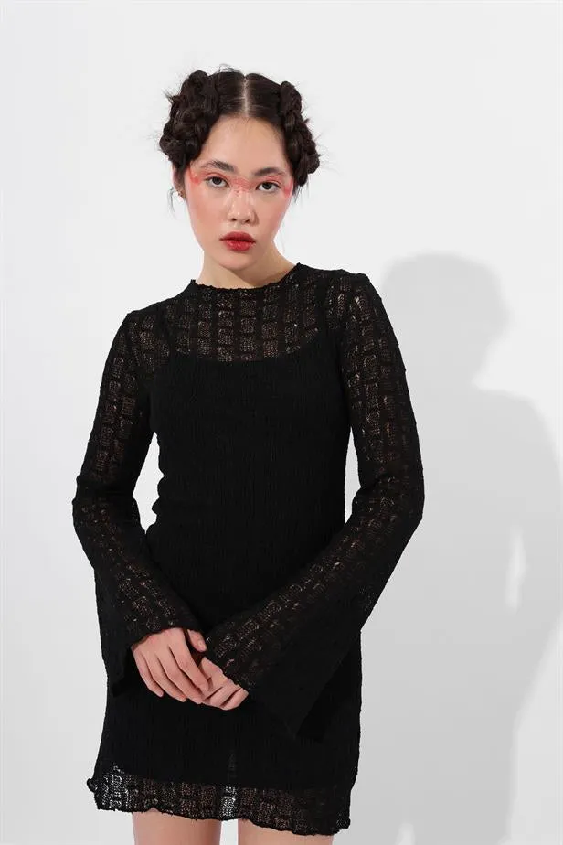 RYN Wholesale Knitted Sweater Dress Black - Hervey Bay