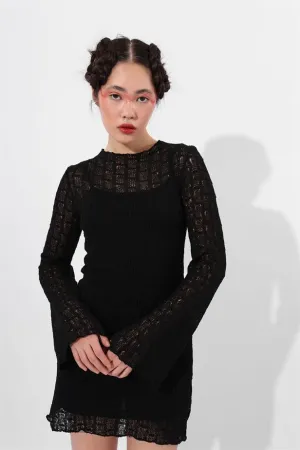 RYN Wholesale Knitted Sweater Dress Black - Hervey Bay