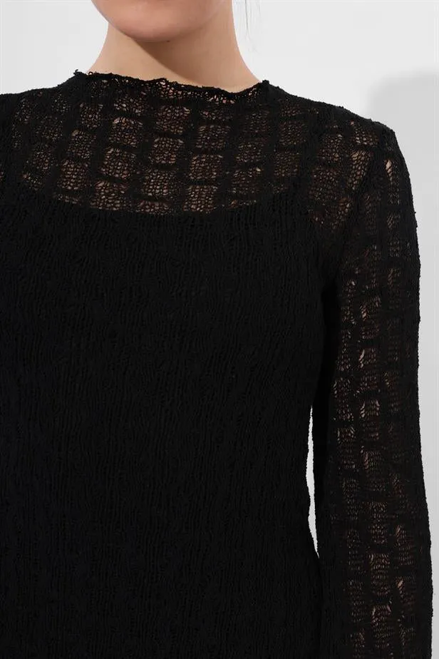 RYN Wholesale Knitted Sweater Dress Black - Hervey Bay