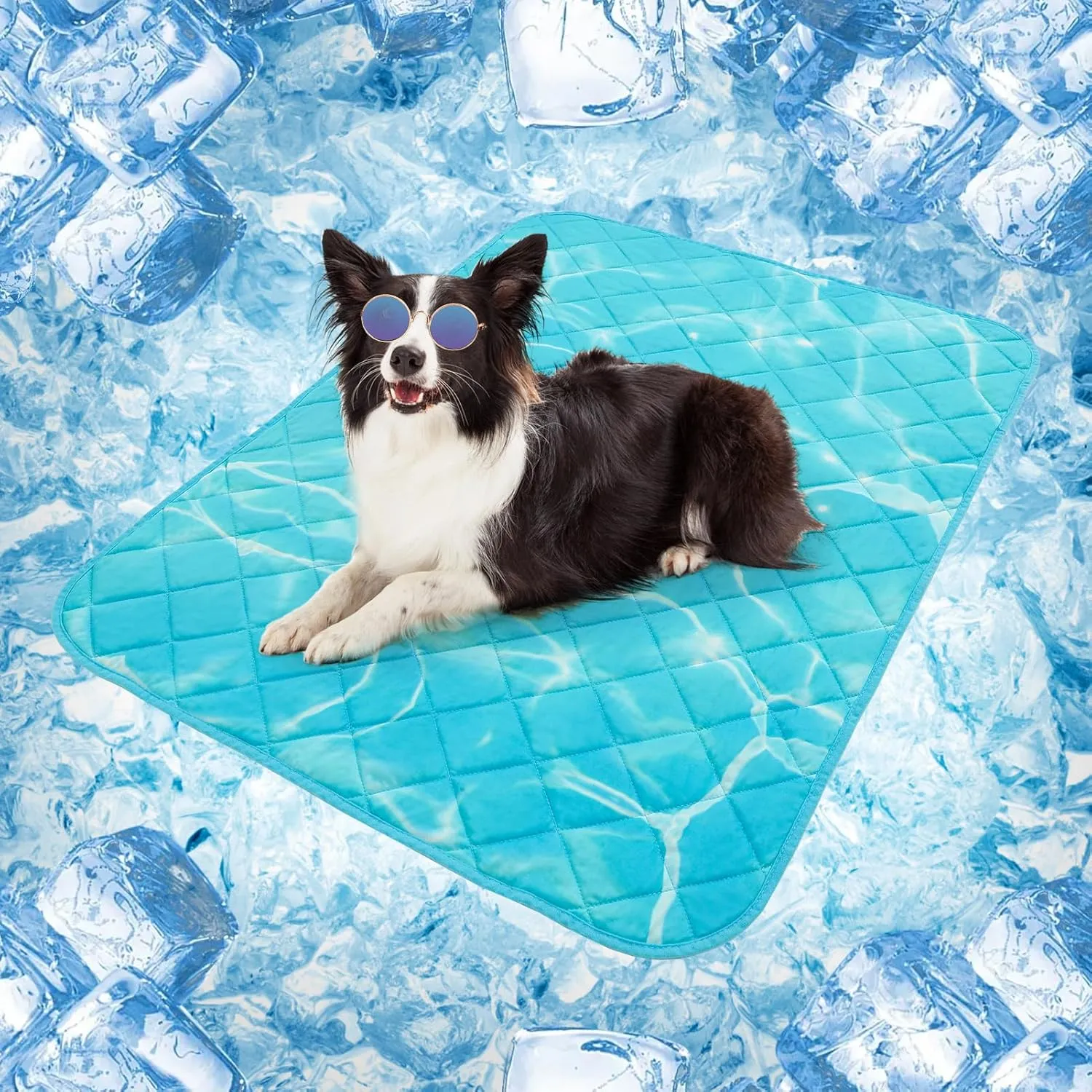 SCENEREAL Upgraded Dog Cooling Mat for Small Meduim Breeds Dogs, 28"x40" Reversible Self- Cooling Mat for Summer Heat, Ice Cool Soft Pet Throw Blanket Use in Couch, Car, Seat,Bed- Machine Washable