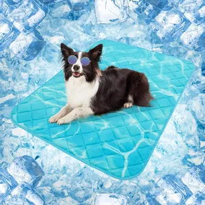 SCENEREAL Upgraded Dog Cooling Mat for Small Meduim Breeds Dogs, 28"x40" Reversible Self- Cooling Mat for Summer Heat, Ice Cool Soft Pet Throw Blanket Use in Couch, Car, Seat,Bed- Machine Washable