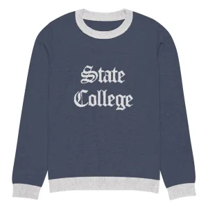 State College Pennsylvania  Vintage Knitted crew neck sweater