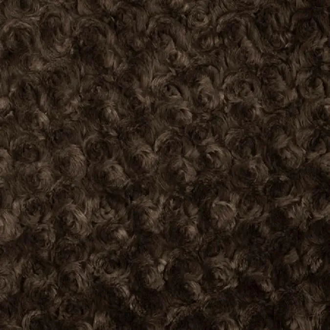 Swirl Rosebud Faux Fur Fabric