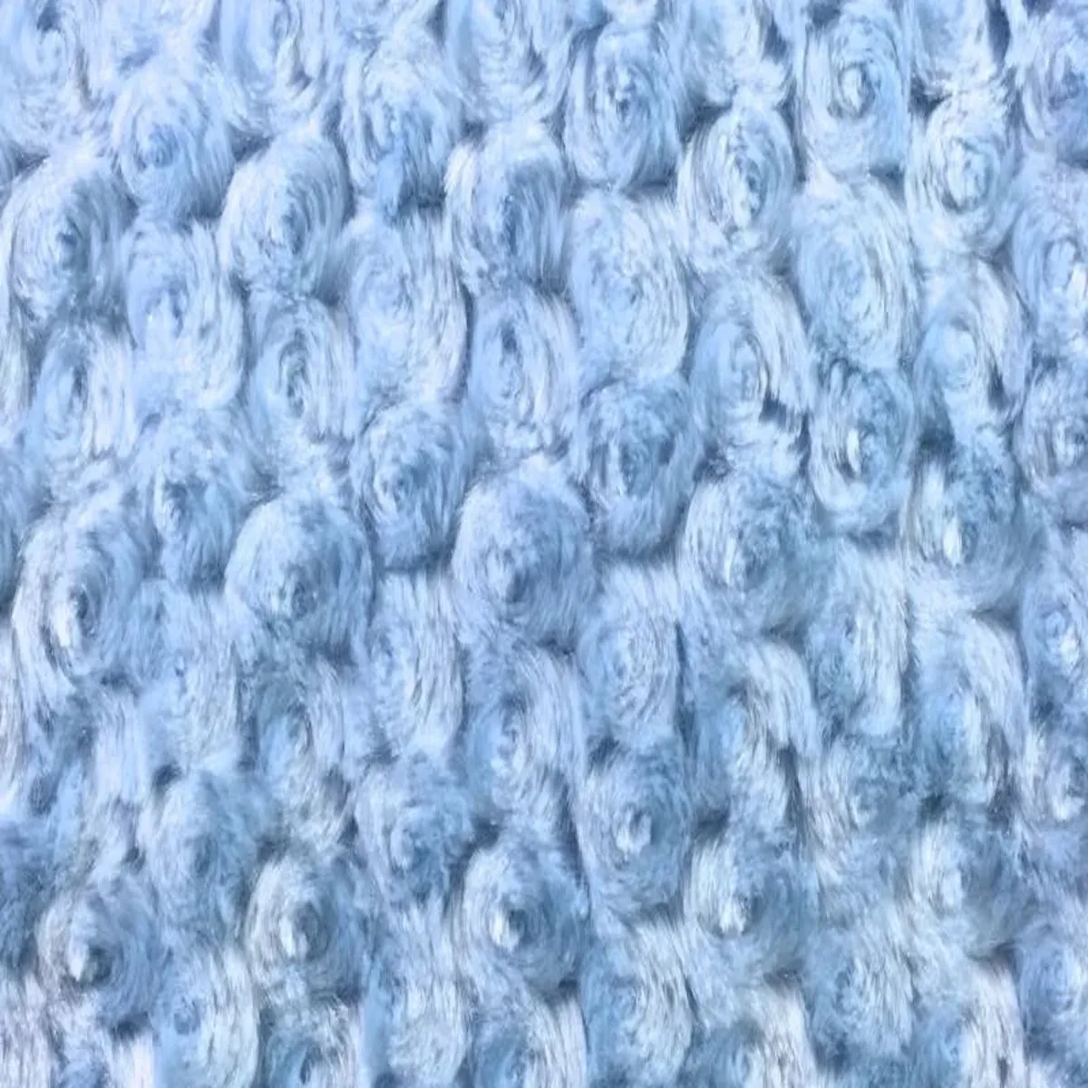 Swirl Rosebud Faux Fur Fabric