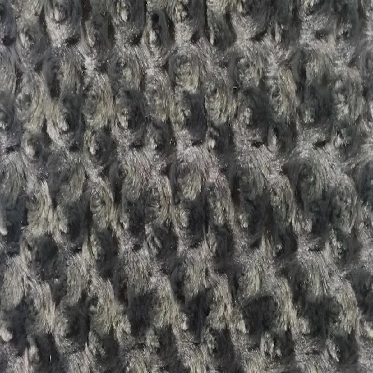 Swirl Rosebud Faux Fur Fabric