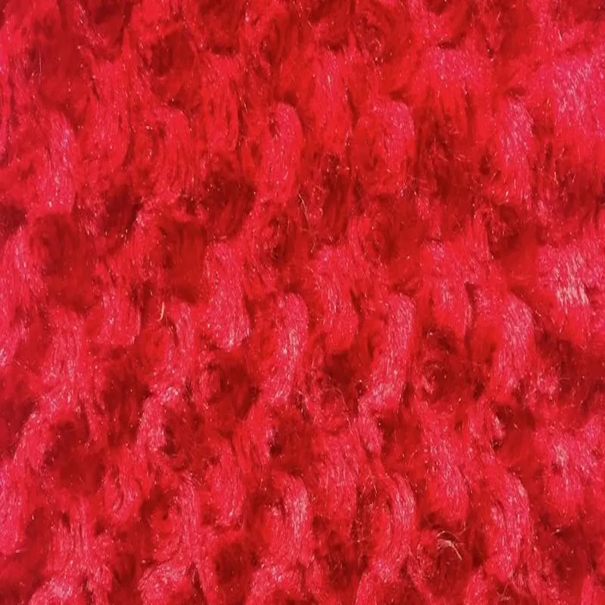 Swirl Rosebud Faux Fur Fabric