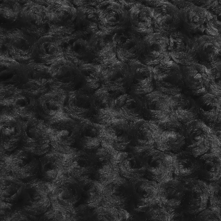 Swirl Rosebud Faux Fur Fabric