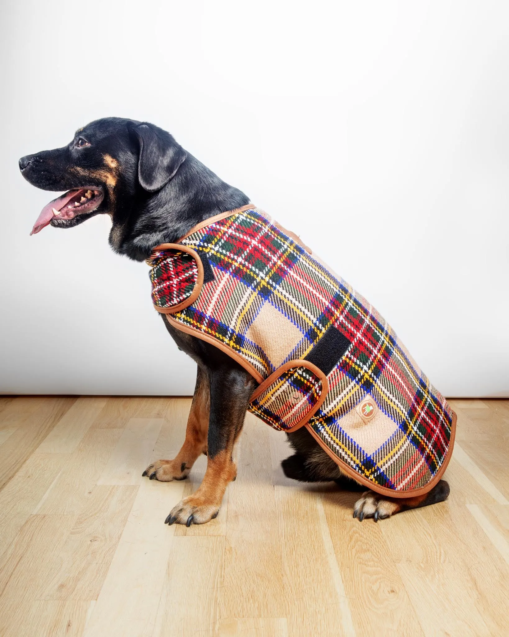 Tan Tartan Plaid Dog Coat (FINAL SALE)