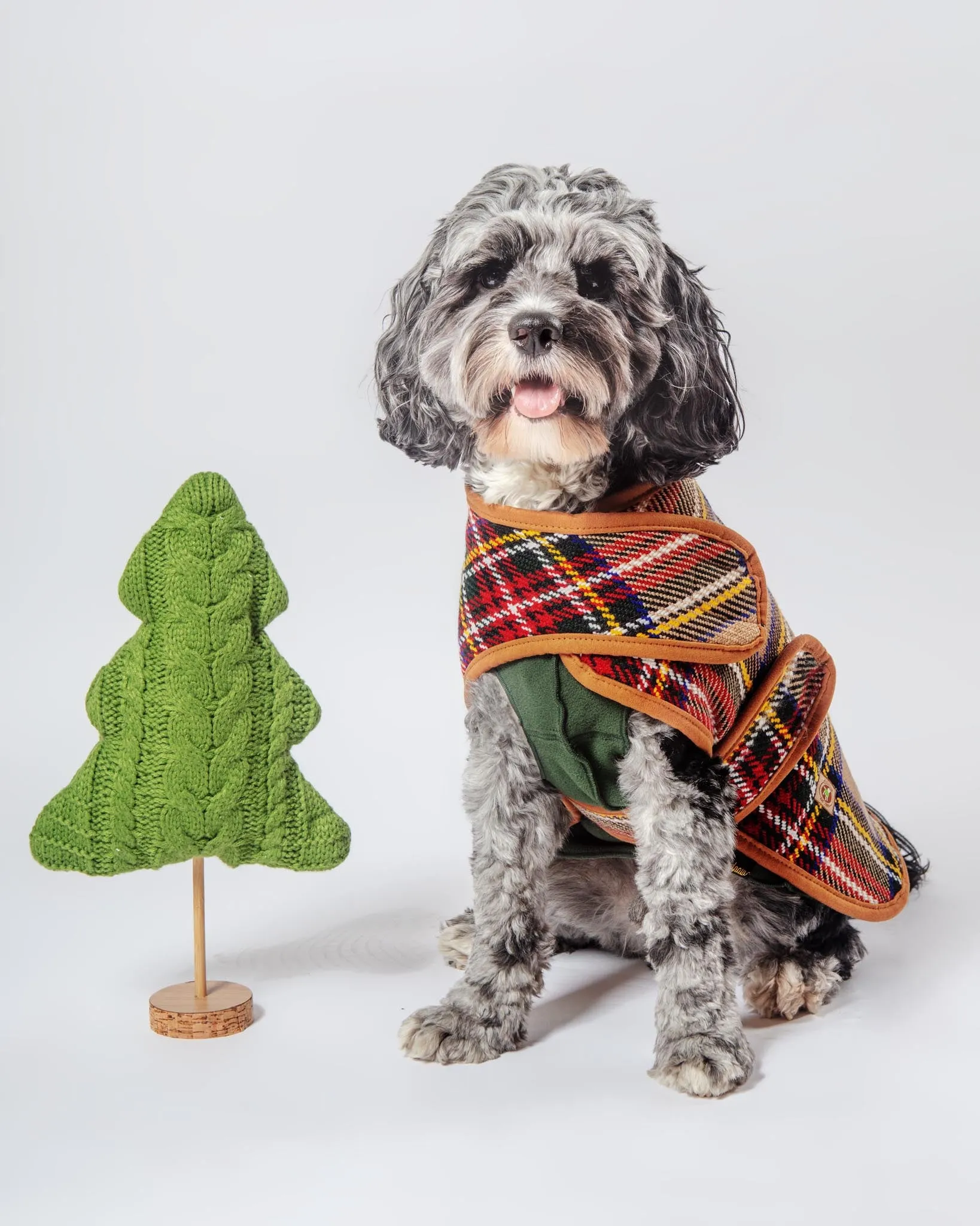 Tan Tartan Plaid Dog Coat (FINAL SALE)