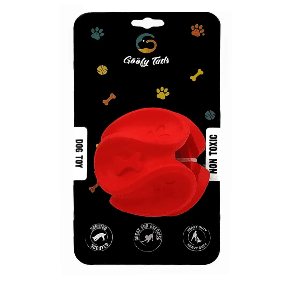 Trixie Denta Mint Flavour Rubber Fun Rugby Ball and Goofy Tails Wobbly Rubber Ball for Dogs Combos