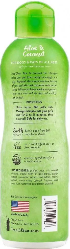 Tropiclean Aloe Vera Deodorizing Pet Shampoo