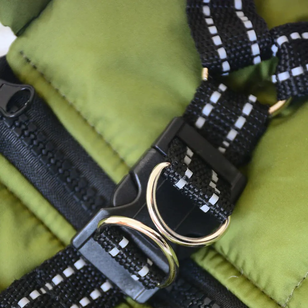 Waterproof Winter Dog Coat With Built-In Harness