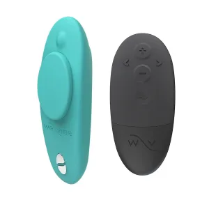 We-Vibe Moxie  Wearable Hands-Free Remote-Controlled Magnetic Panty Vibrator- Aqua