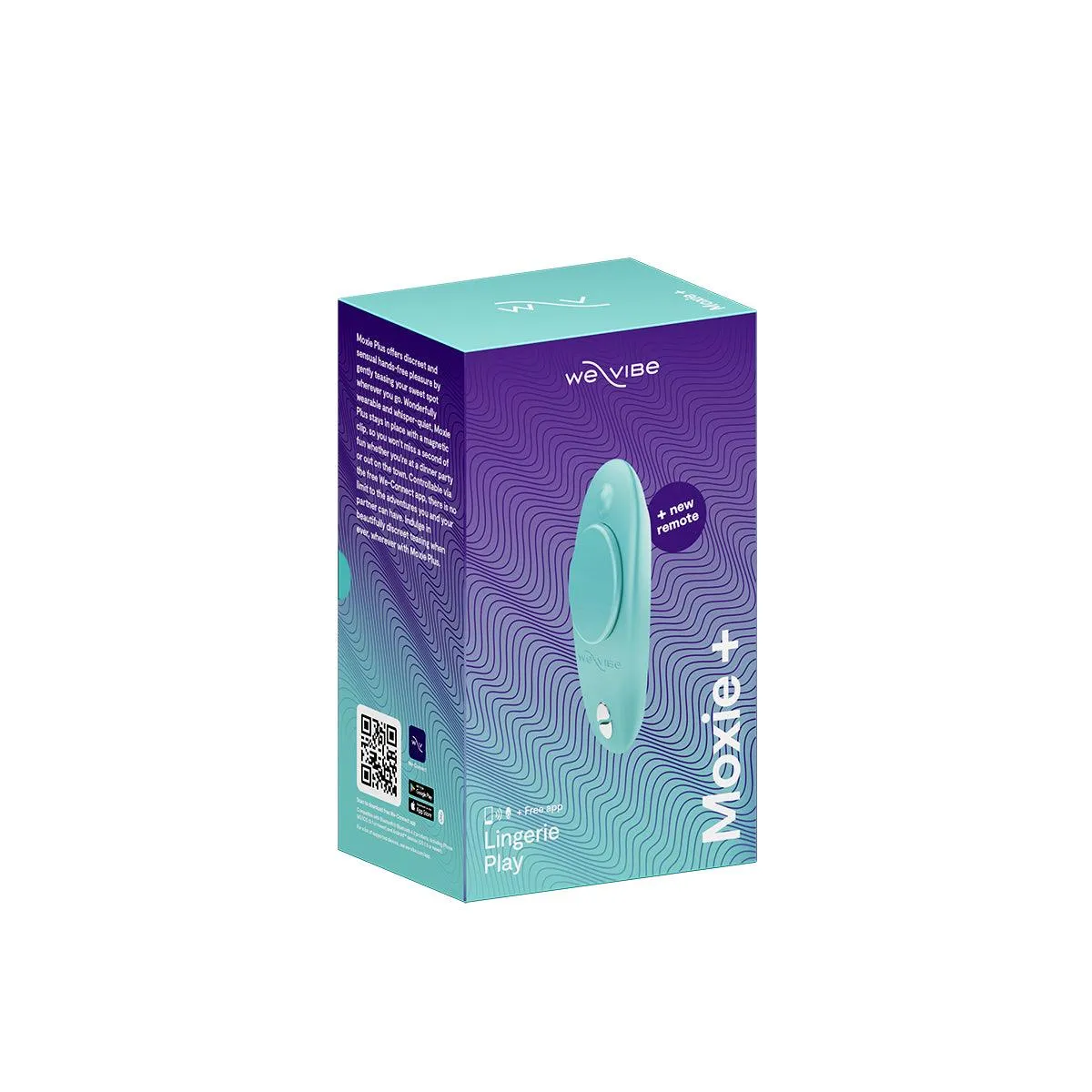 We-Vibe Moxie  Wearable Hands-Free Remote-Controlled Magnetic Panty Vibrator- Aqua