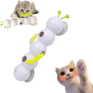 Whirlie Cat Toy, Whirlie Smart Motion Cat Toys with Worm Design, Caterpillar Smart Cat Toy, Promotes Exercise, Wall & Window Mounted Cattoy for Indoor Cats, with Suction Cup (Pack of 1)