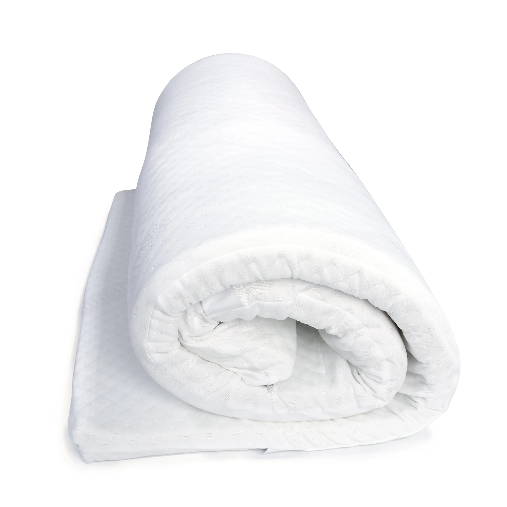 White Memory Foam Mattress Topper - 120x200 with 5cm Thickness