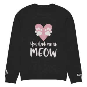 You Had Me At Meow Personalized Knit Sweater